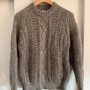 Epaulet x Northern Watters Knitwear Hand Knit Fisherman’s Sweater in Bicolor Oat